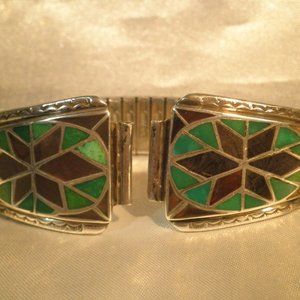 Vintage Men's Southwest Sterling Jade Watch-Band